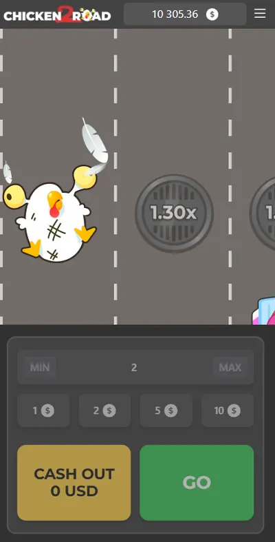 Chicken Road 2 su smartphone con il pulsante CASH OUT